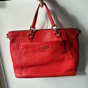 Red coach purse
